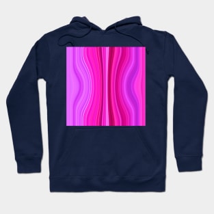 Shades of Bright Pink and Purple Curvy Stripes Hoodie